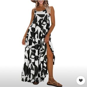 Black and White Women's Maxi Dress